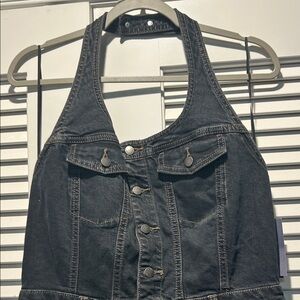 Universal Thread Black Denim Midi Dress